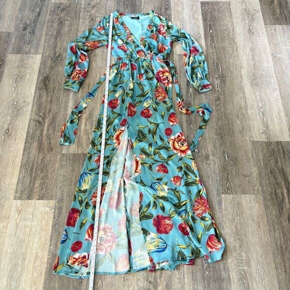 VICI Floral Print Long Sleeve Maxi Dress with belt as seen on Real Housewives XS - Picture 15 of 16